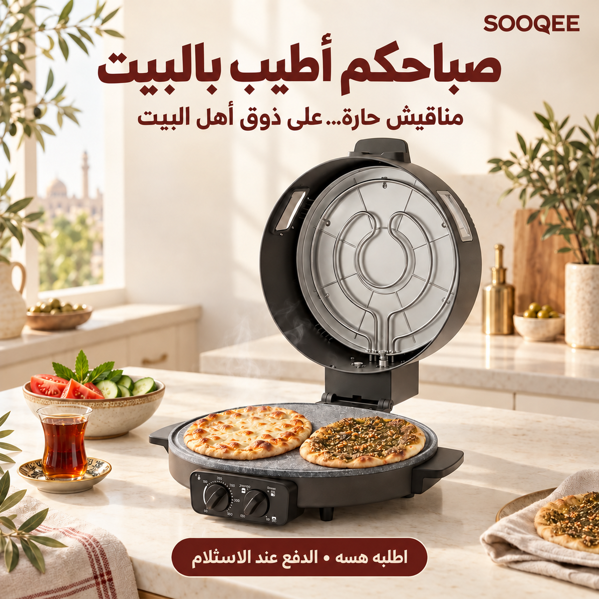 فرن الخبز والبيتزا الكهربائي