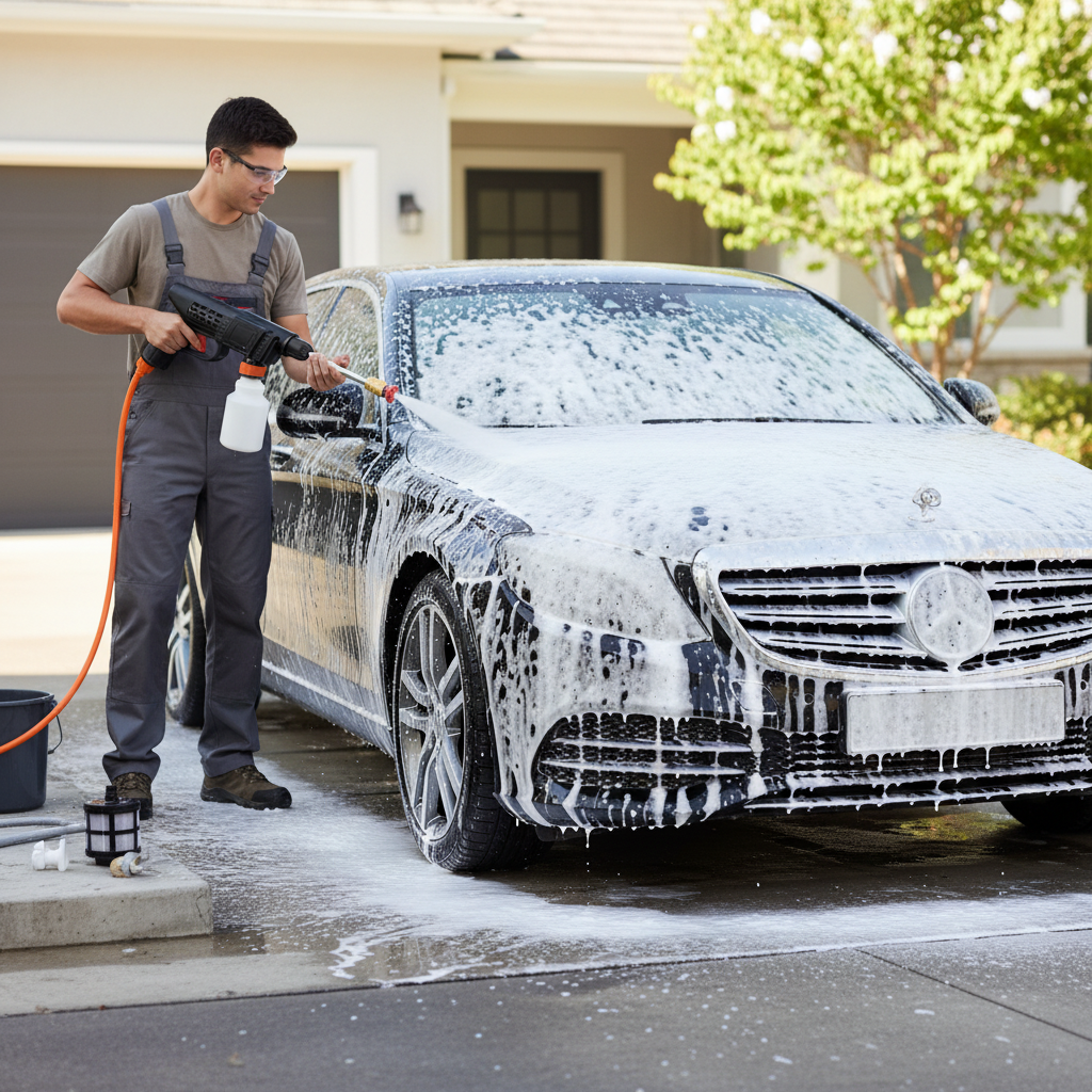 Car foam washing