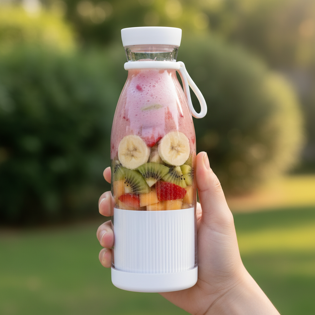 Hand holding with smoothie