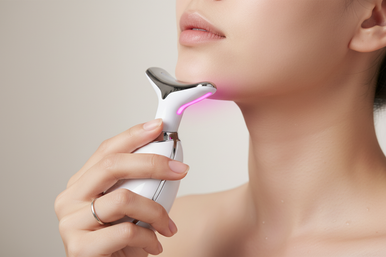 Jawline treatment close-up