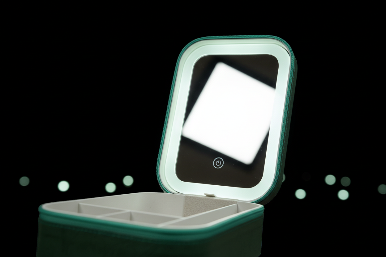 LED mirror close-up