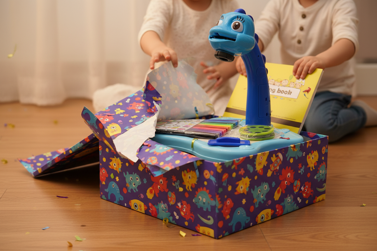 Opened gift unboxing