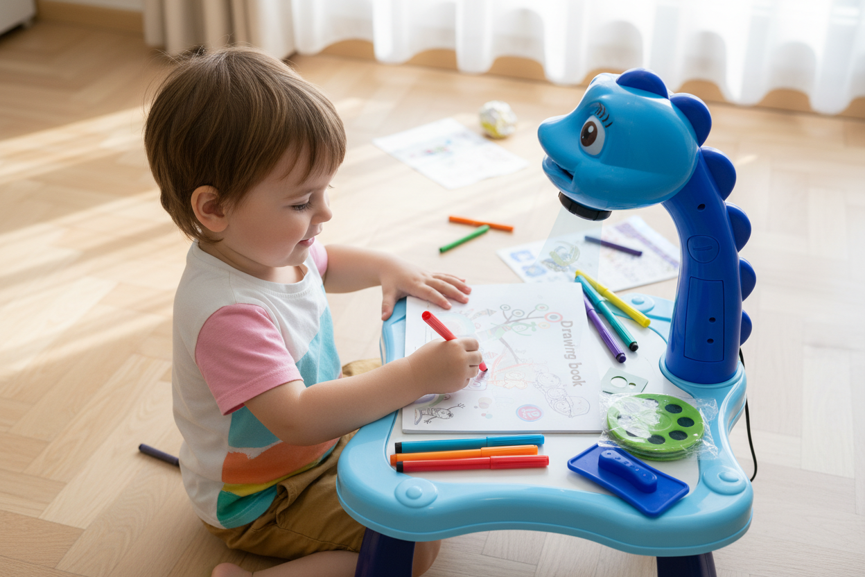 Top-down view of child