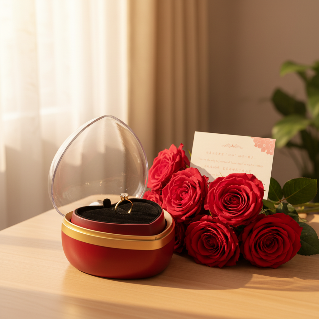 With fresh roses